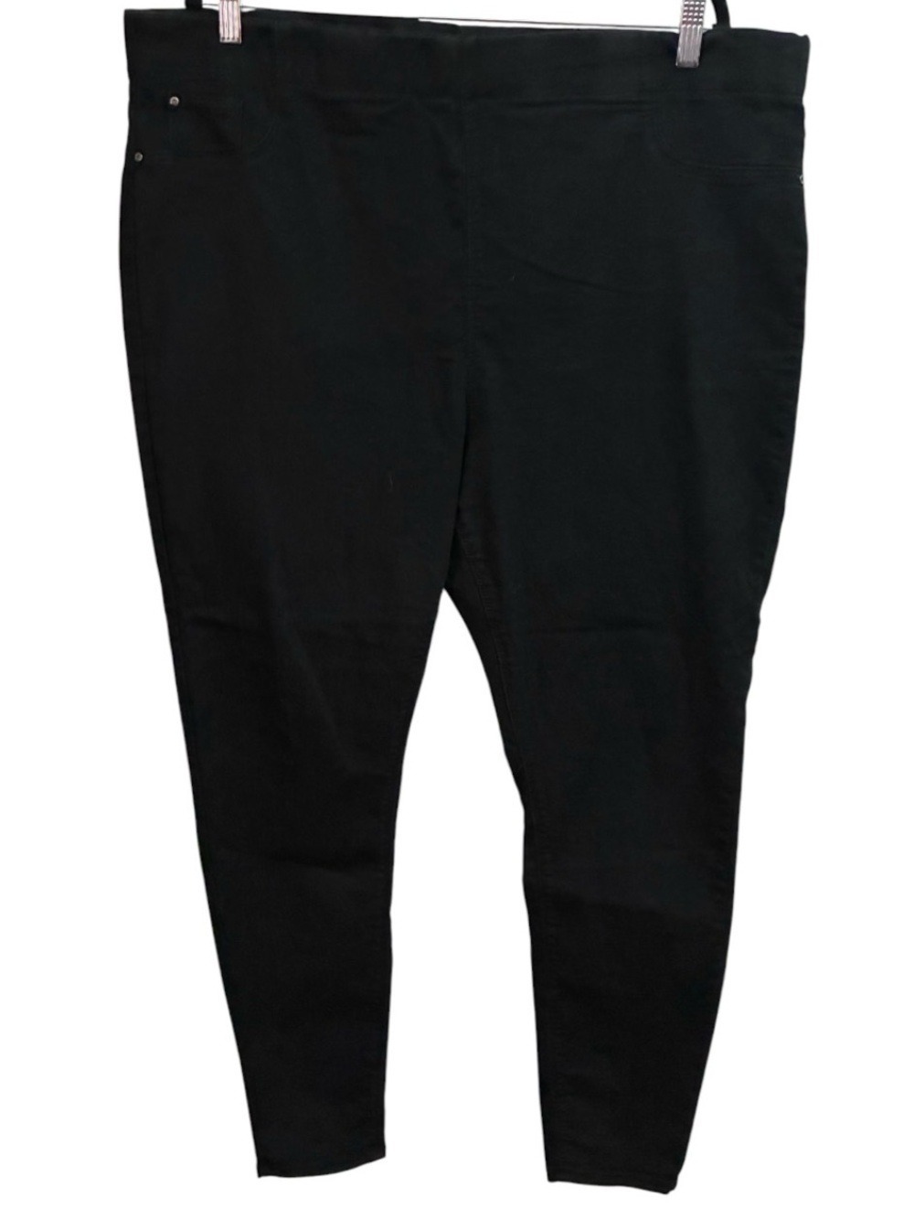 Papaya Curve Plus Size 20 Black Stretch Jeggings Pull-On Slim Leg Pants - Picture 5 of 9